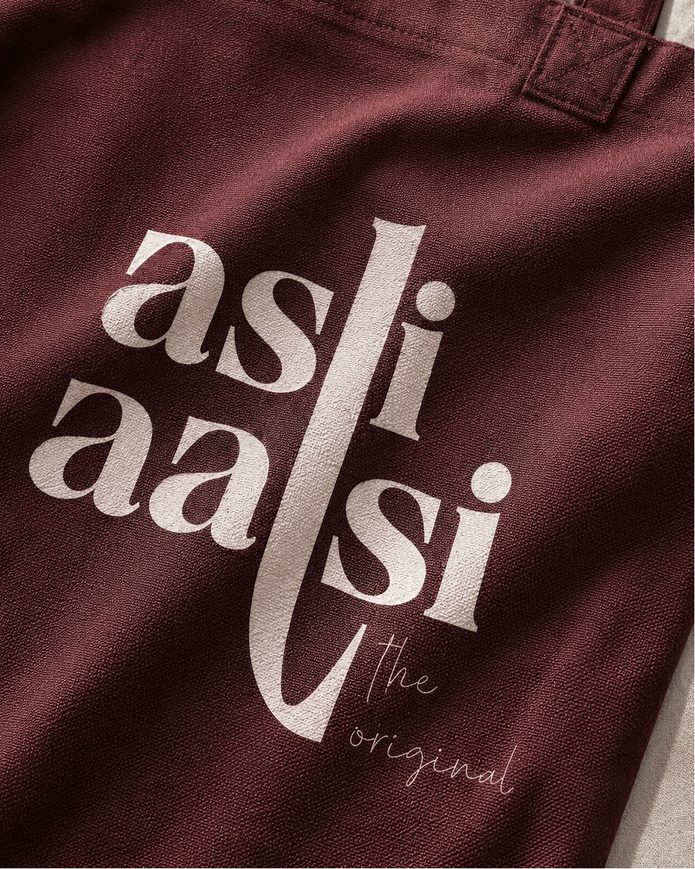 Asli Aalsi Maroon Tote Bag Zipper