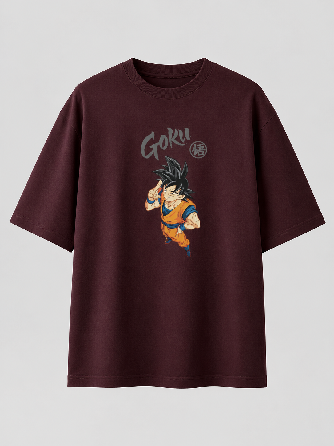 Goku - Dragon Ball Z Maroon Unisex Oversized T-Shirt