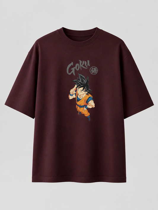 Goku - Dragon Ball Z Maroon Unisex Oversized T-Shirt