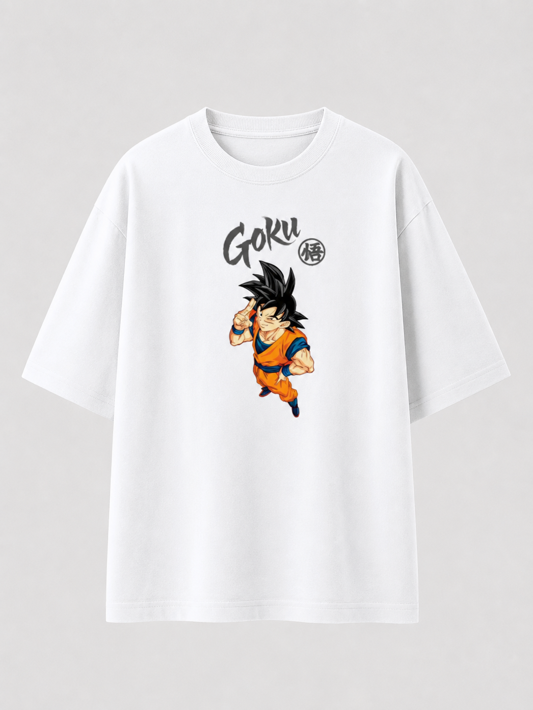 Goku - Dragon Ball Z White Unisex Oversized T-Shirt