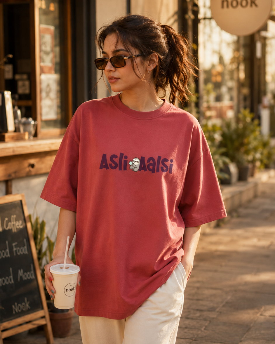 ASLI AALSI Coral Unisex Oversized T-Shirt