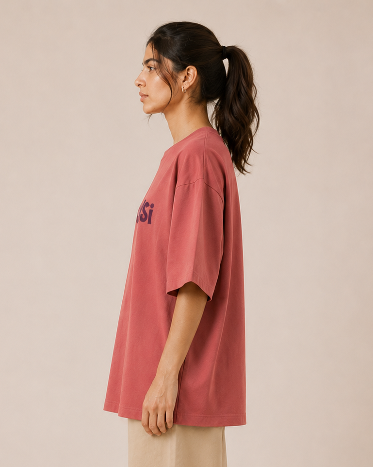 ASLI AALSI Coral Unisex Oversized T-Shirt