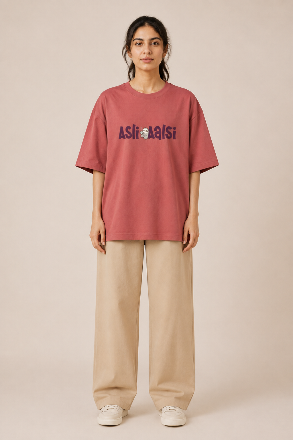 ASLI AALSI Coral Unisex Oversized T-Shirt