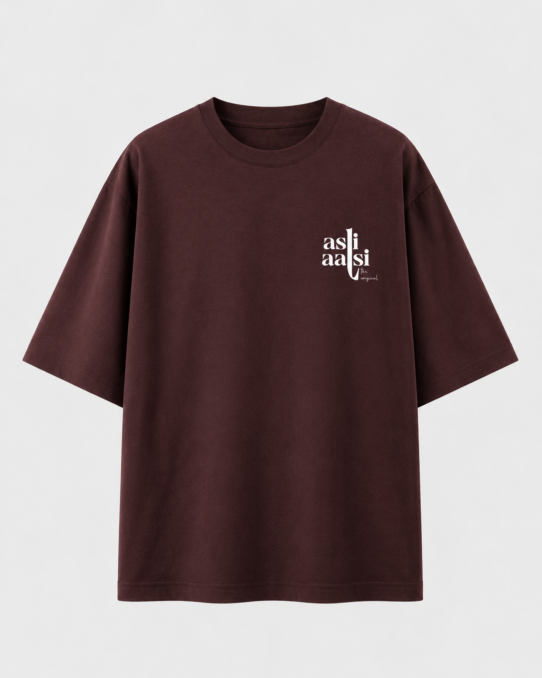 Chic Asli Aalsi Maroon Unisex Oversized T-Shirt