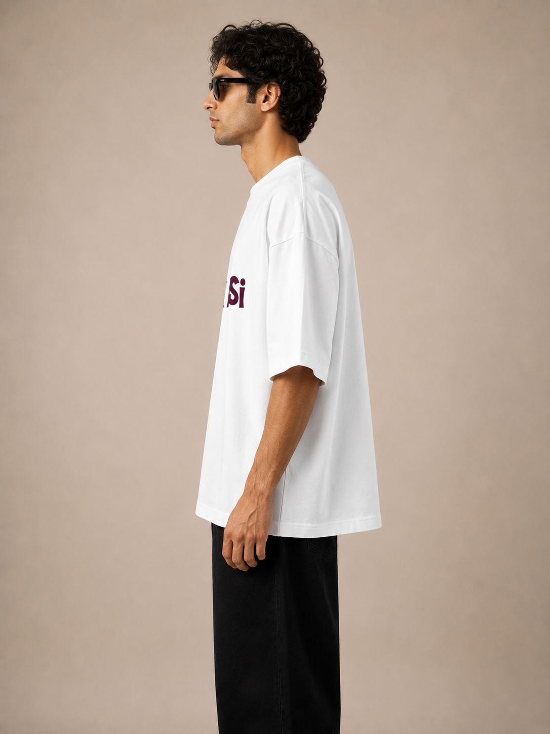 ASLI AALSI White Unisex Oversized T-Shirt