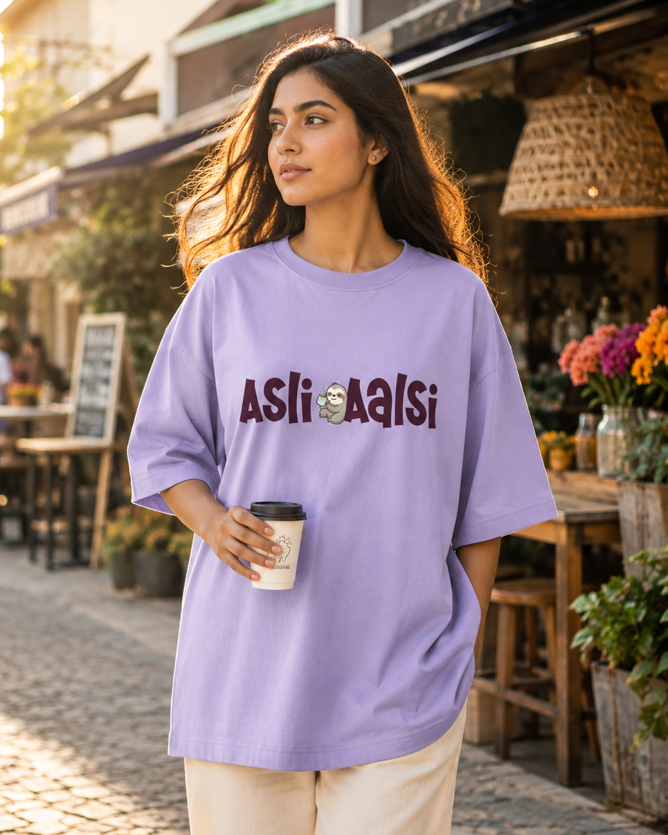 ASLI AALSI Lavender Unisex Oversized T-Shirt