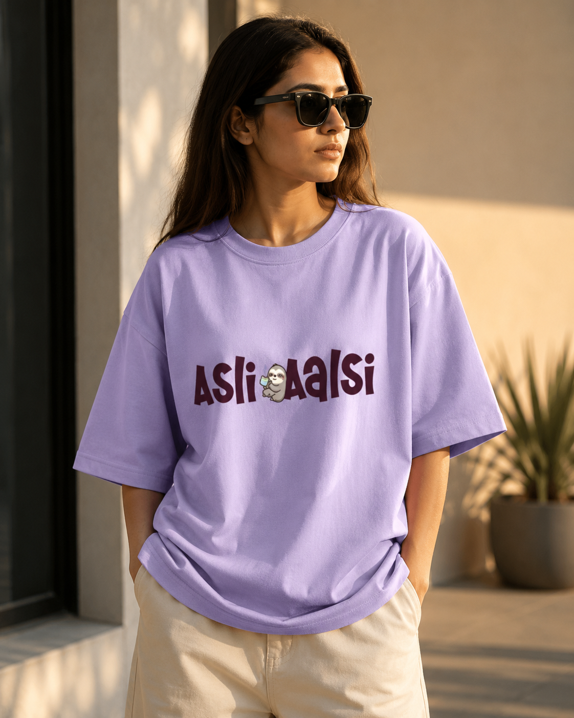 ASLI AALSI Lavender Unisex Oversized T-Shirt
