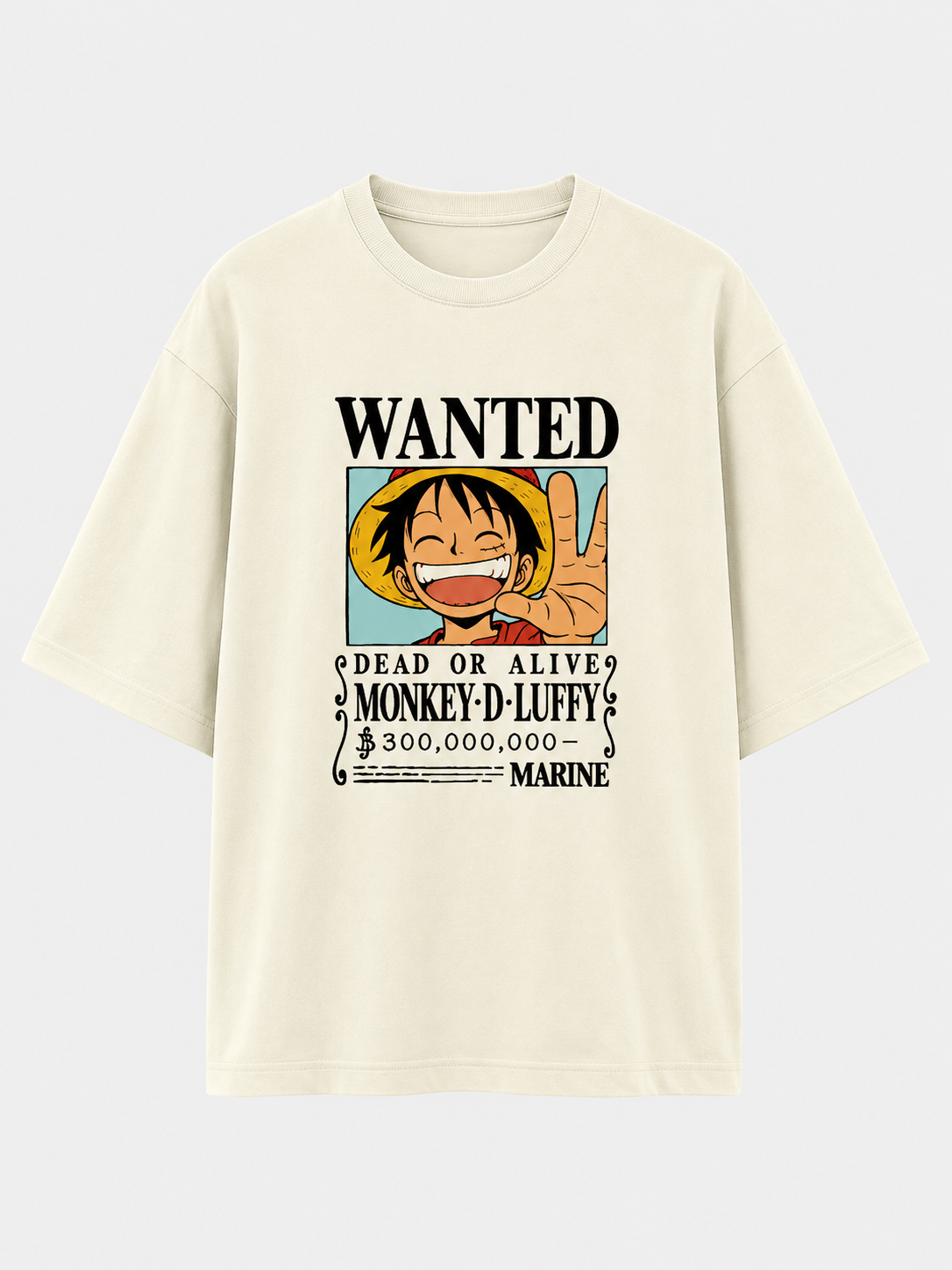Monkey D. Luffy Wanted Unisex Oversized T-Shirt