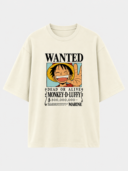 Monkey D. Luffy Wanted Unisex Oversized T-Shirt