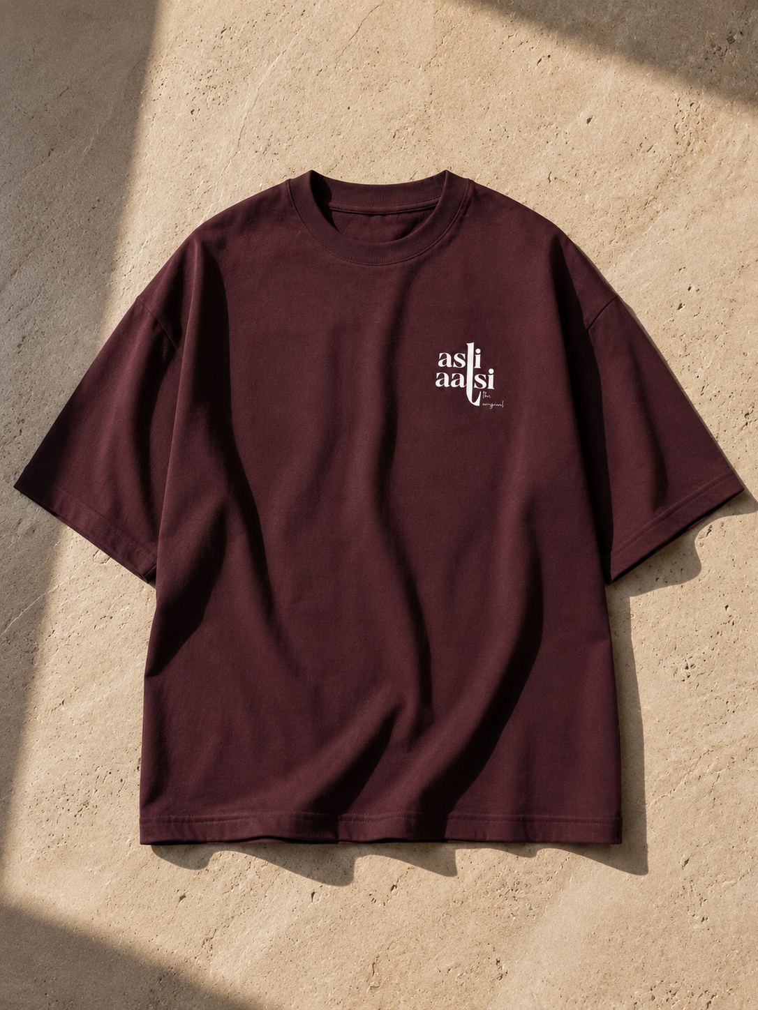 Chic Asli Aalsi Maroon Unisex Oversized T-Shirt