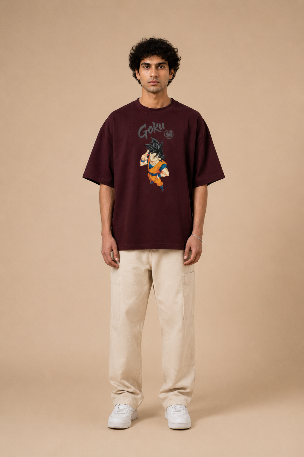 Goku - Dragon Ball Z Maroon Unisex Oversized T-Shirt
