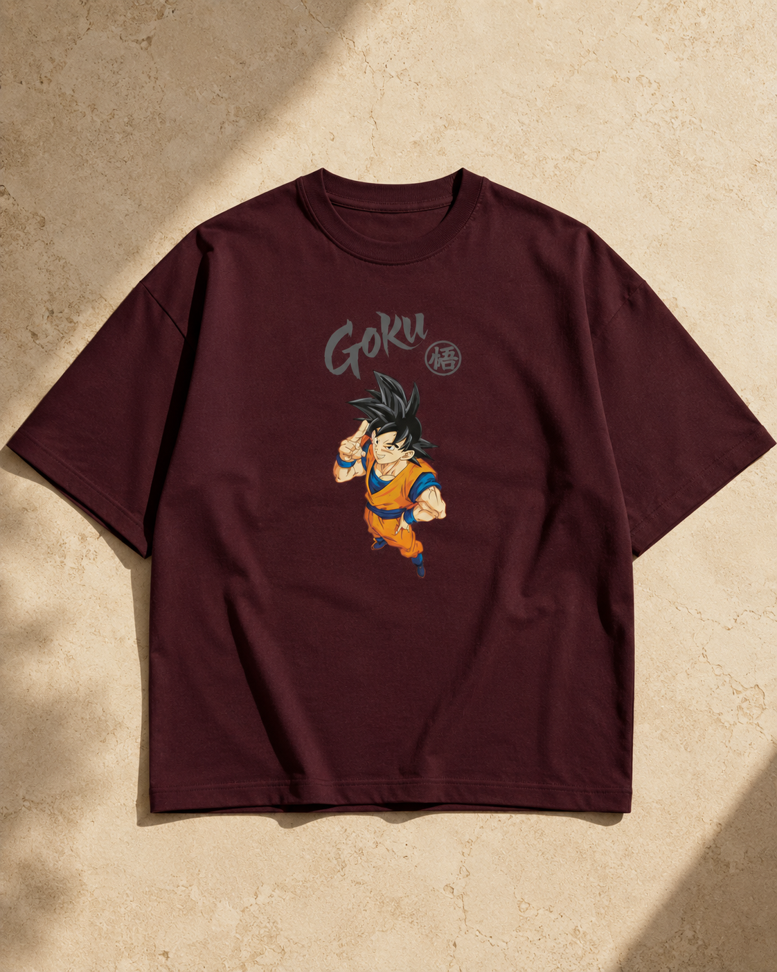 Goku - Dragon Ball Z Maroon Unisex Oversized T-Shirt