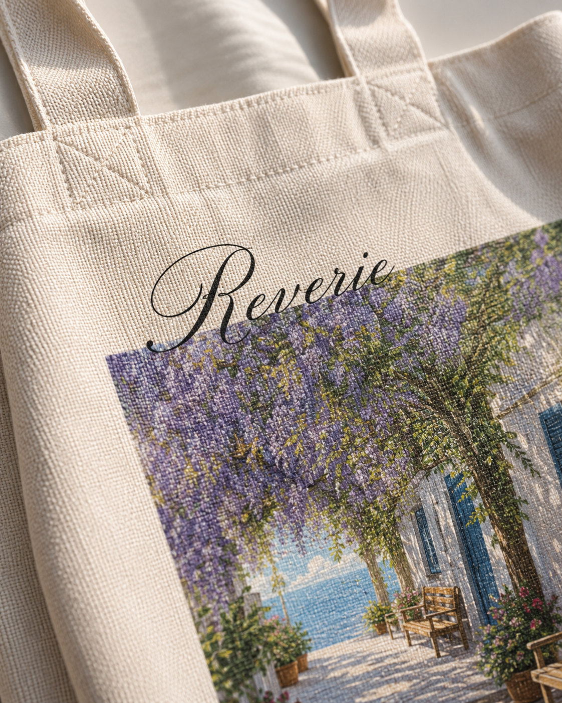 Reverie Pretty Lanes Tote Bag Zipper