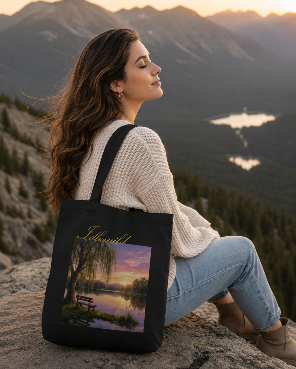 Idlewild Nature Tote Bag Zipper