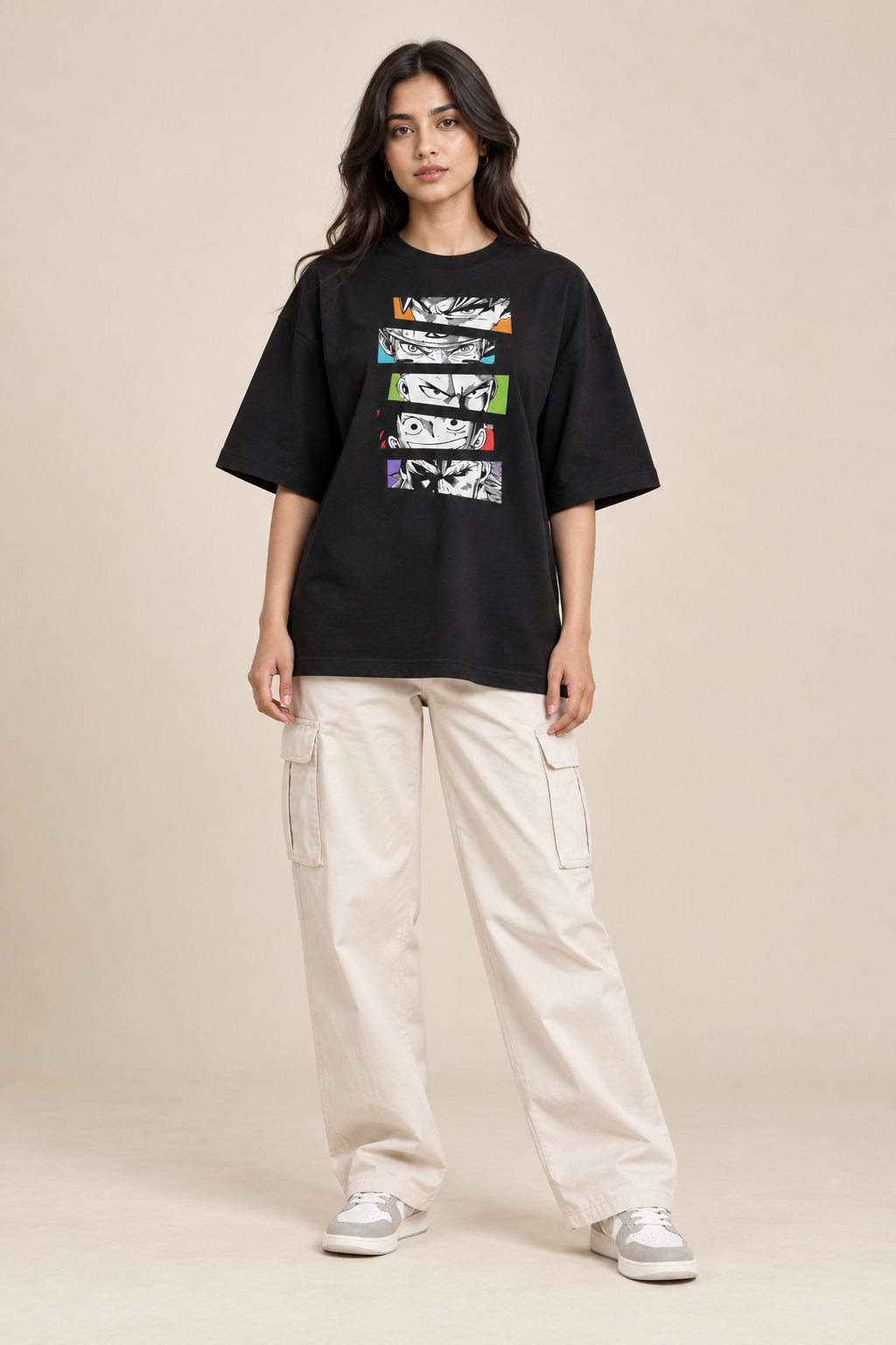 Anime Heros Black Unisex Oversized Classic T-Shirt