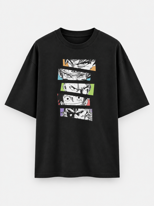 Anime Heros Black Unisex Oversized Classic T-Shirt