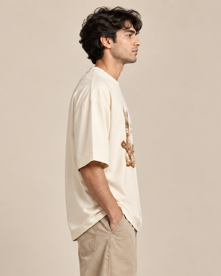 Aalsi State of Mind llama graphic oversized T-shirt styled with casual streetwear
