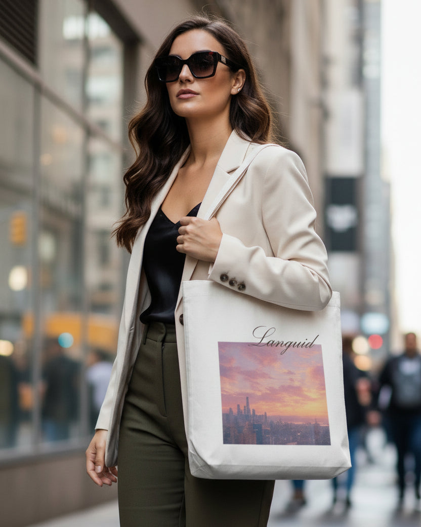 Languid Sunset Tote Bag Zipper