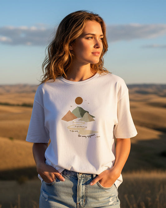 Abstract Sunset Unisex Oversized Tee