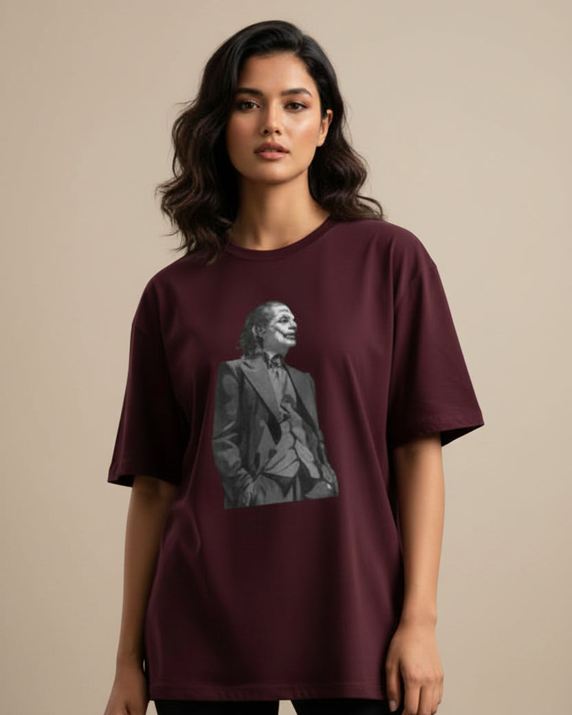 Joker Greytone Unisex Oversized T-Shirt