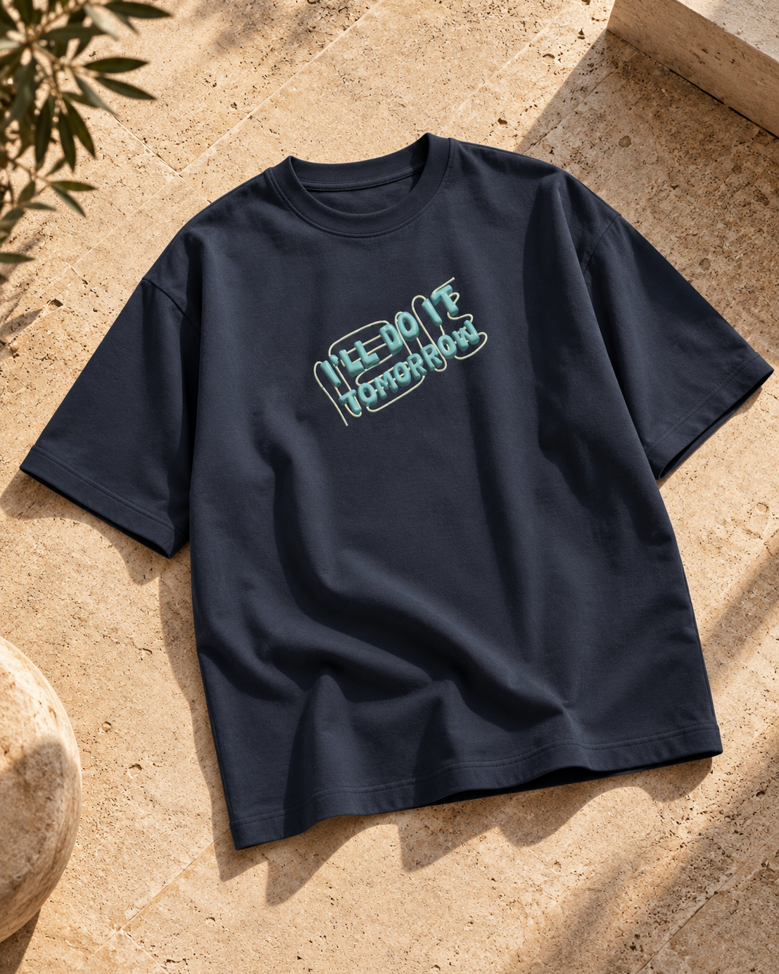 I'll Do It Tomorrow Oversized T-Shirt – Funny Lazy-Core Graphic Tee