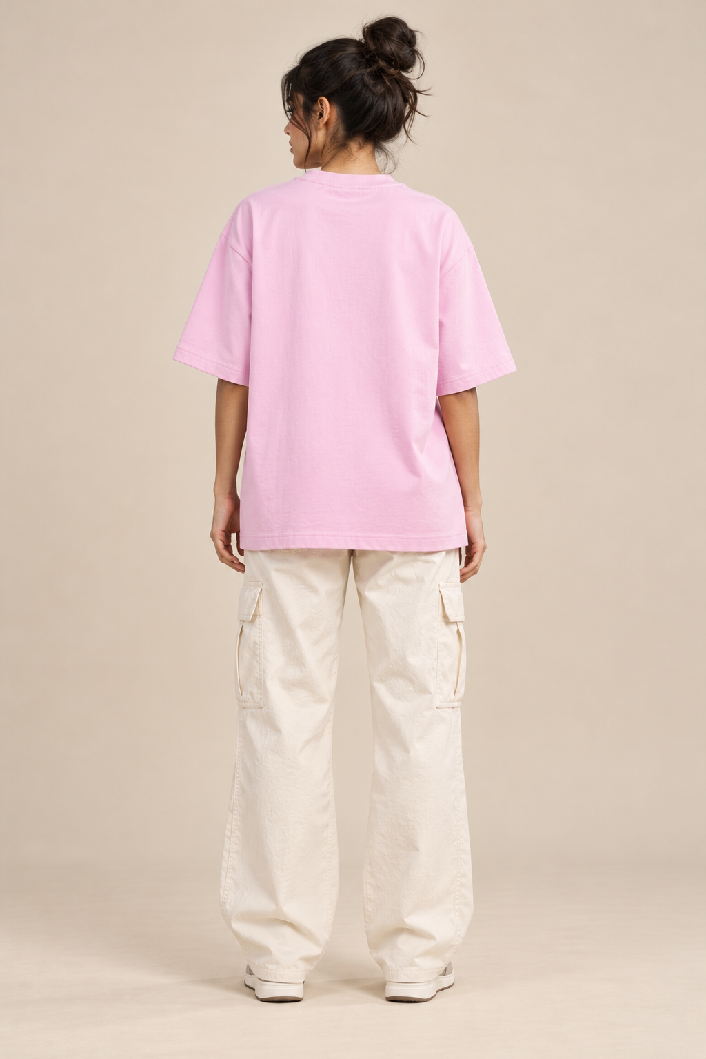 Wear Your Calm Loud Oversized T-Shirt – Pink Minimalist Graphic Tee