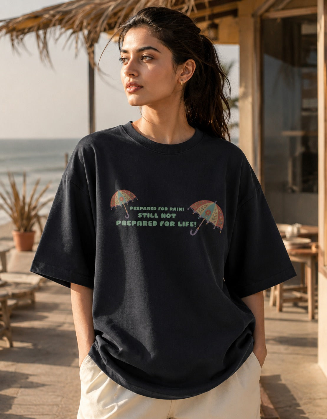Prepared for Rain Unisex Oversized T-Shirt