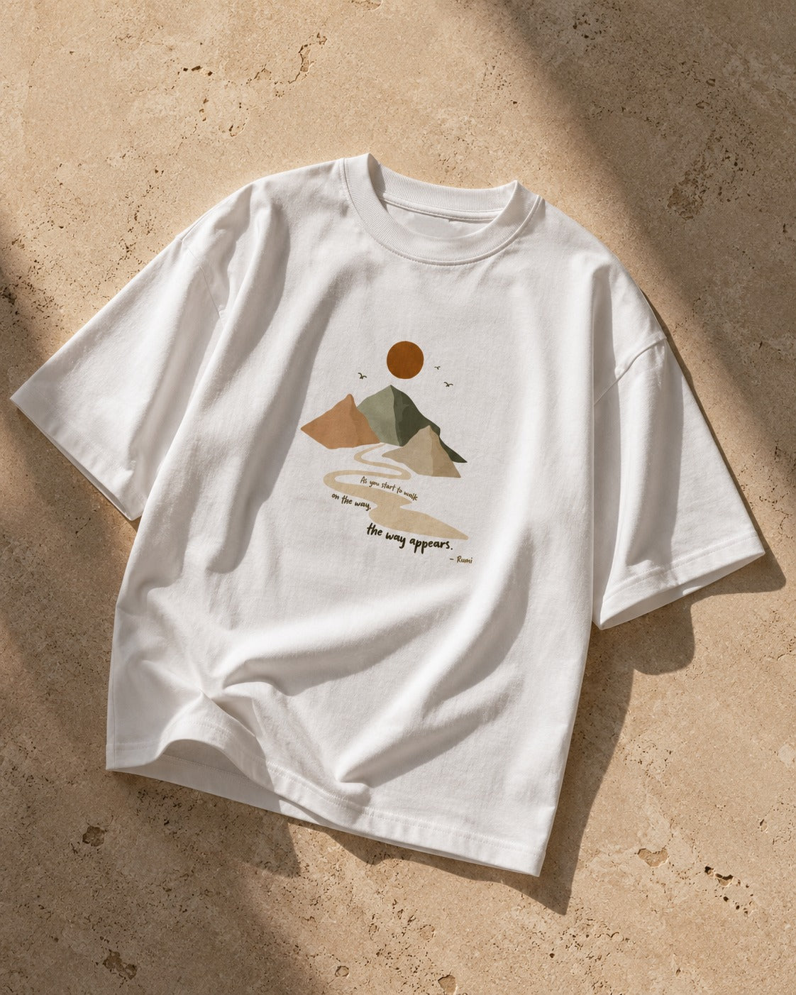 Abstract Sunset Unisex Oversized T-Shirt