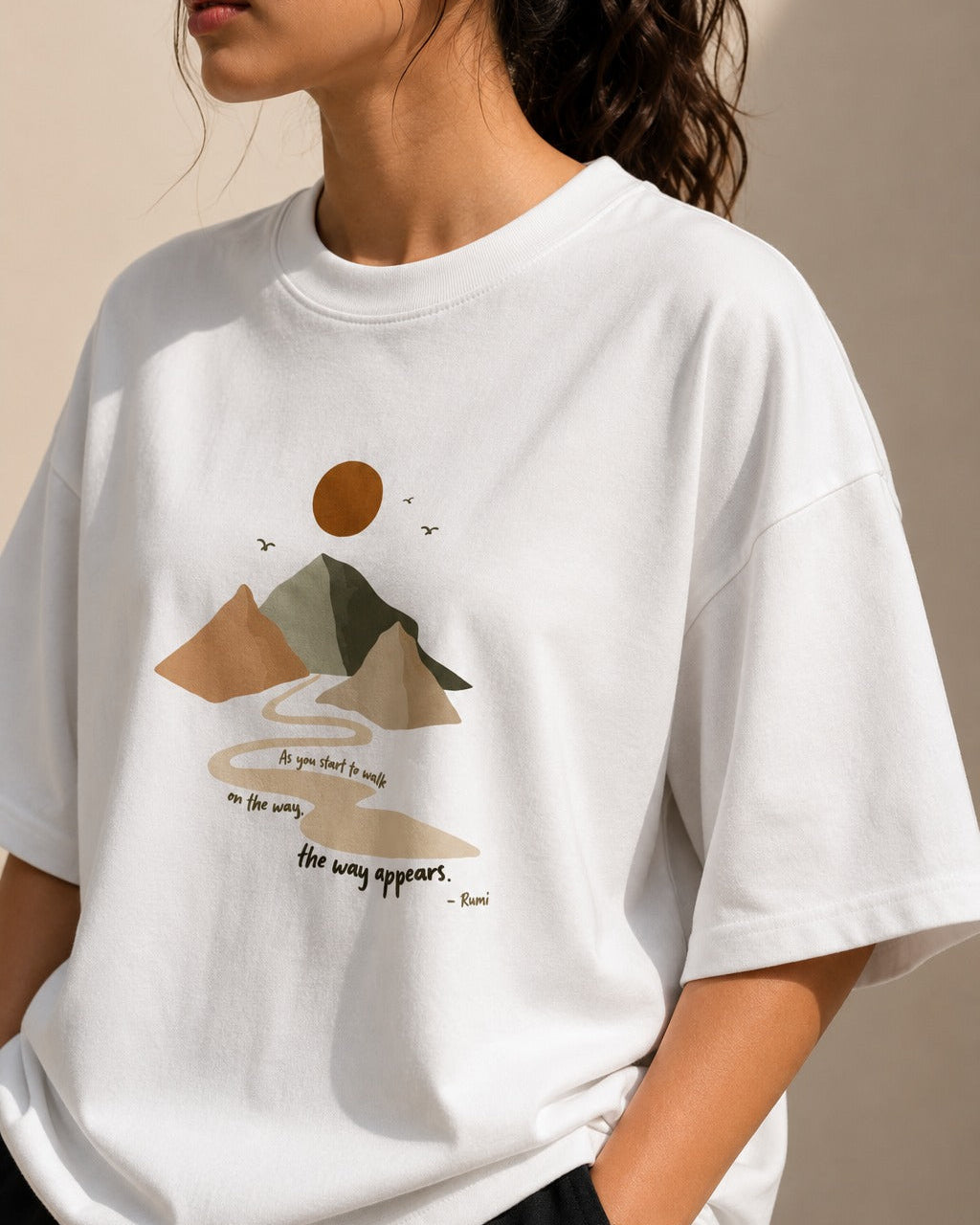 Abstract Sunset Unisex Oversized T-Shirt