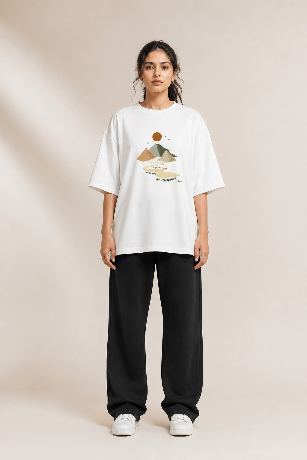 Abstract Sunset Unisex Oversized T-Shirt