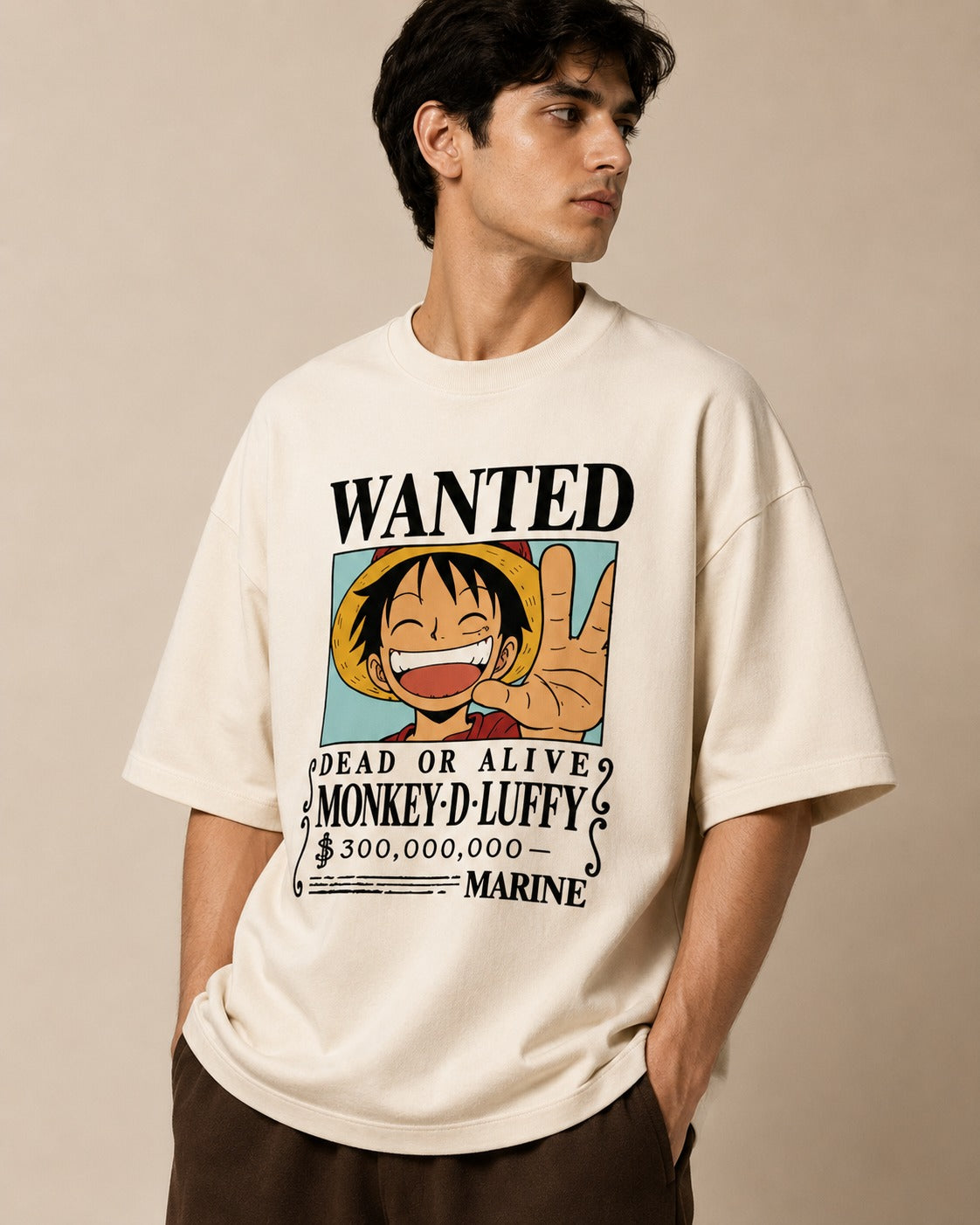 Monkey D. Luffy Wanted Unisex Oversized T-Shirt