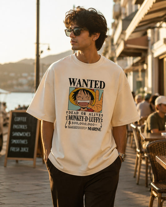 Monkey D. Luffy Wanted Unisex Oversized T-Shirt