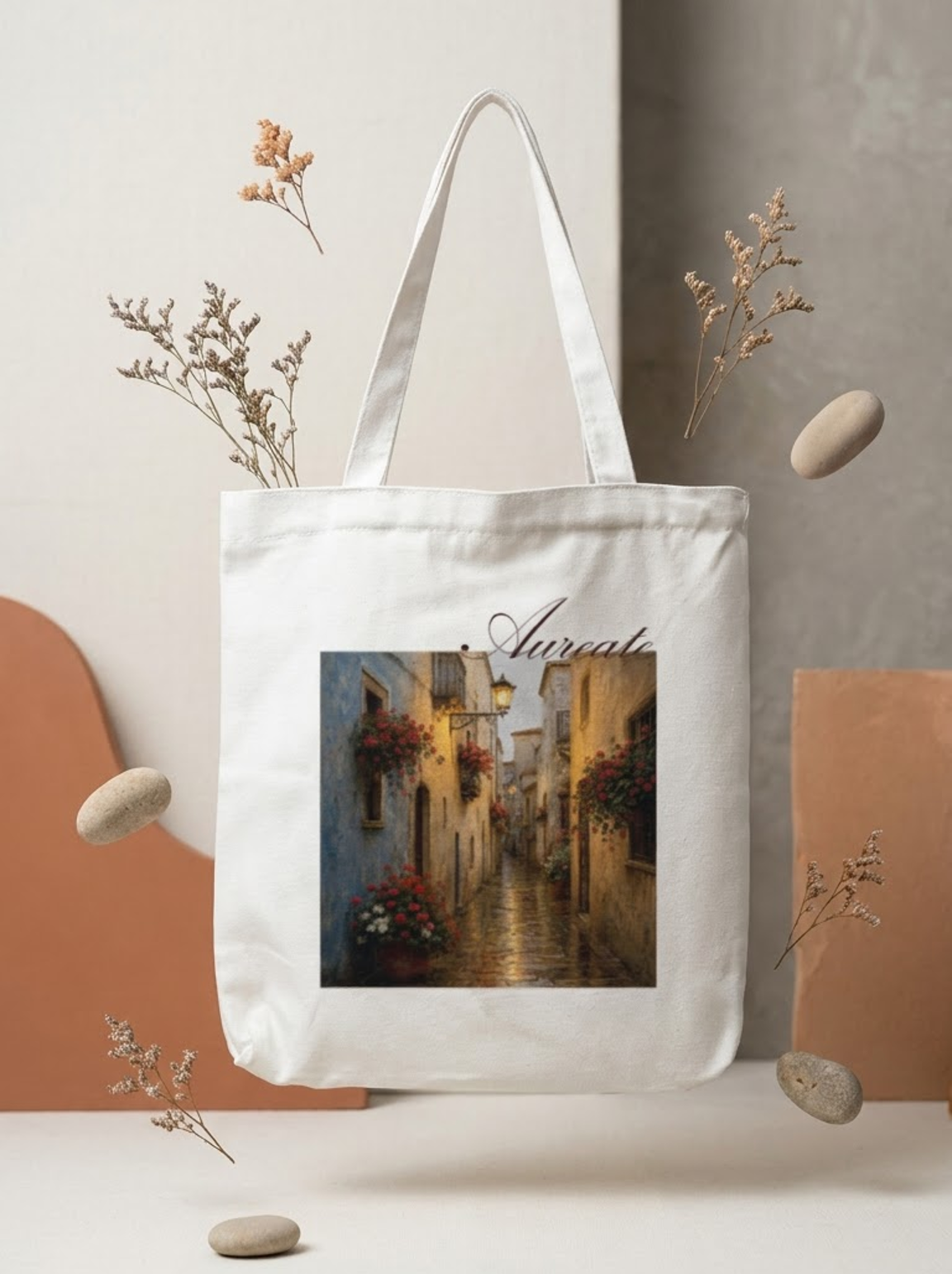 Aureate Pretty Streets Tote Bag Zipper