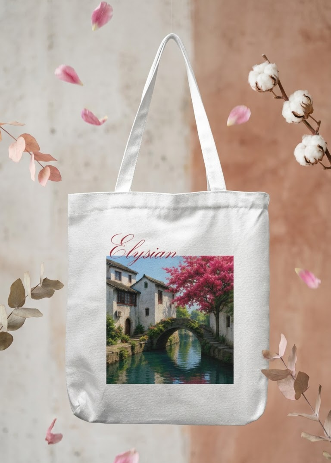 Elysian Bridge Tote Bag Zipper