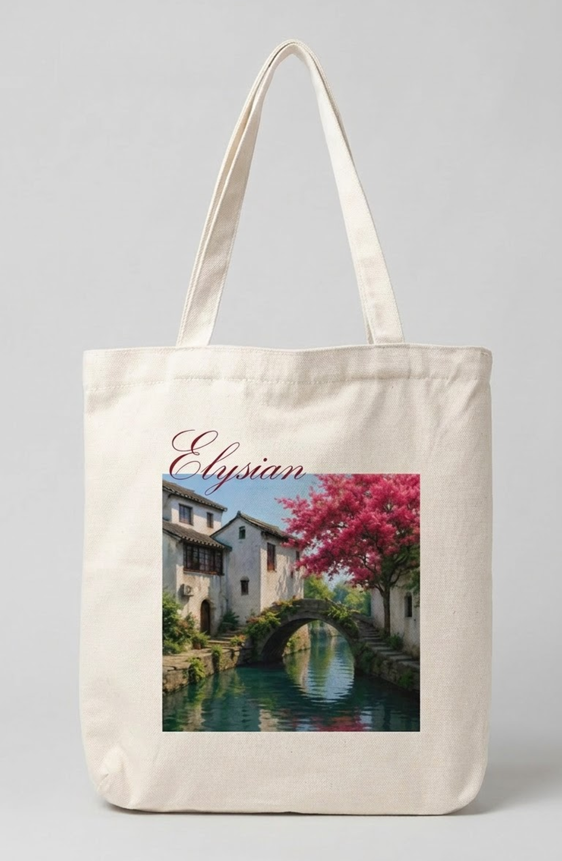 Elysian Bridge Tote Bag Zipper