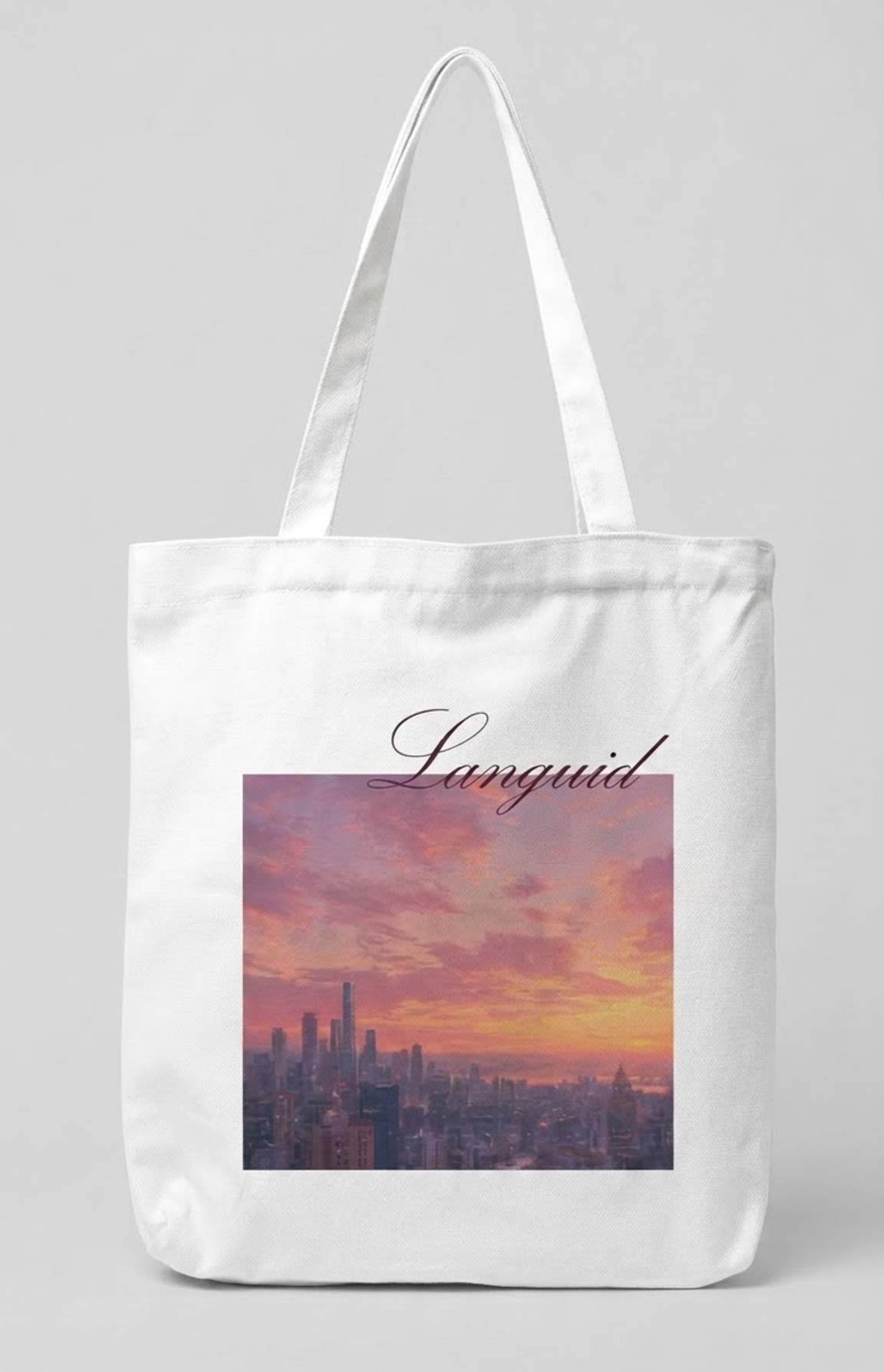 Languid Sunset Tote Bag Zipper