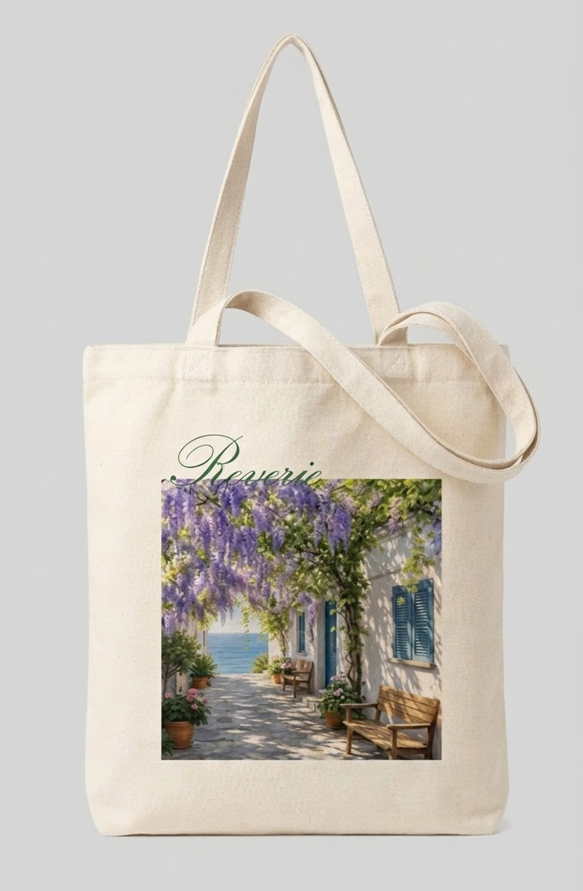 Reverie Pretty Lanes Tote Bag Zipper
