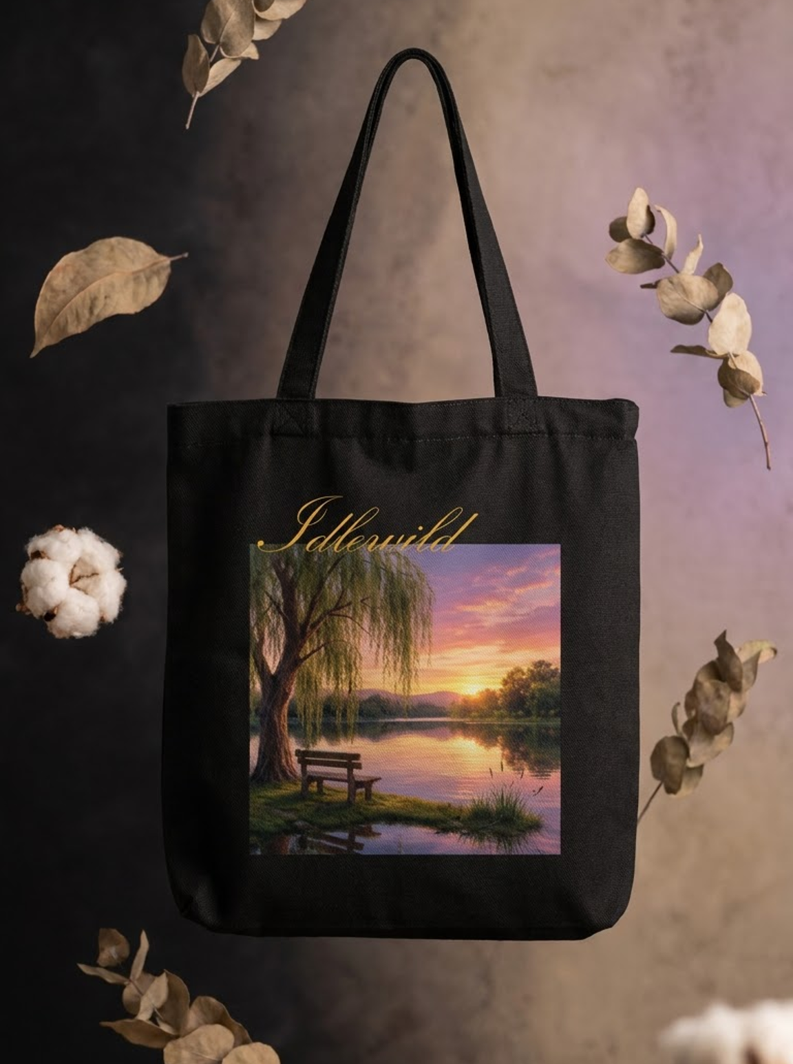Idlewild Nature Tote Bag Zipper