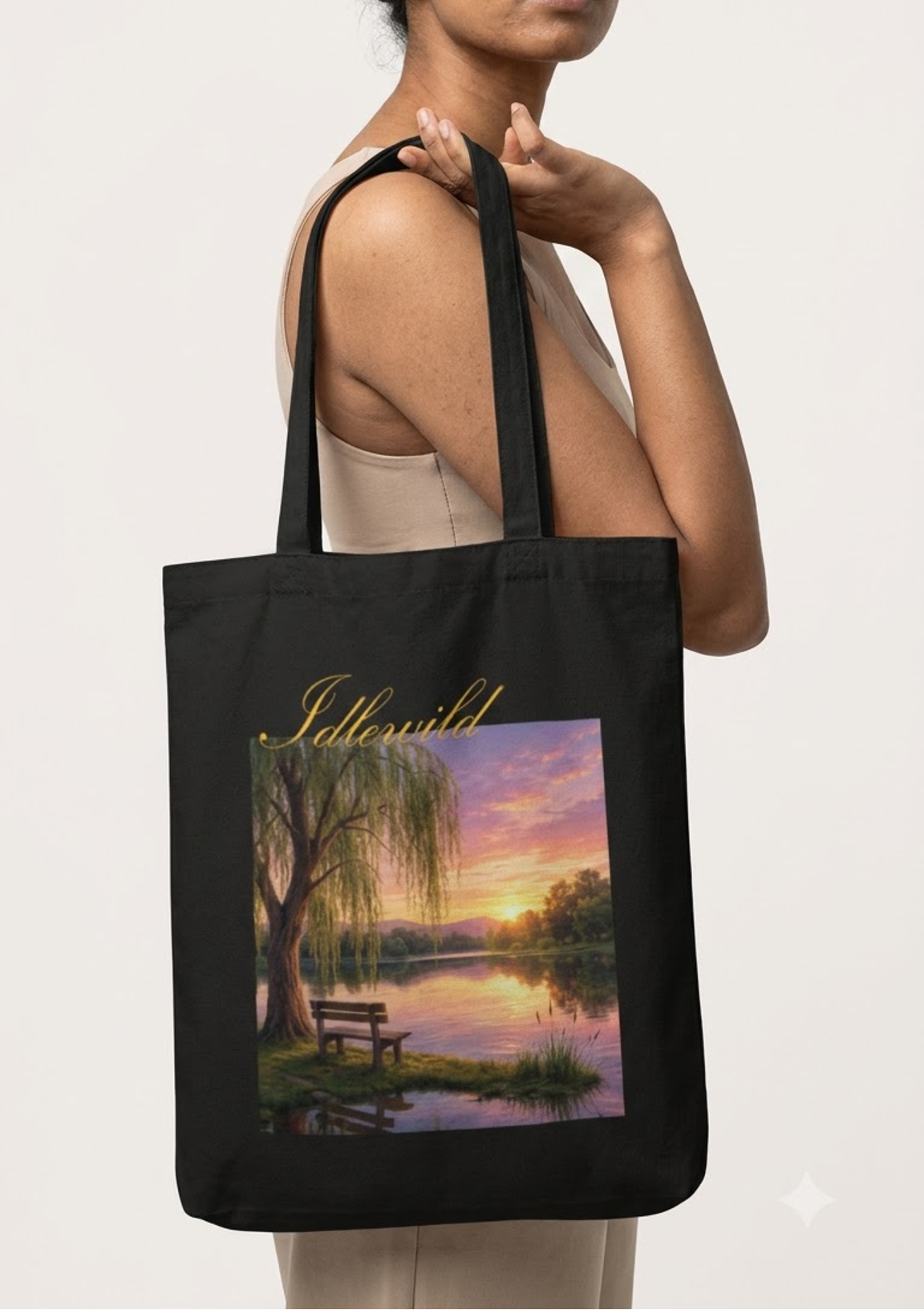 Idlewild Nature Tote Bag Zipper