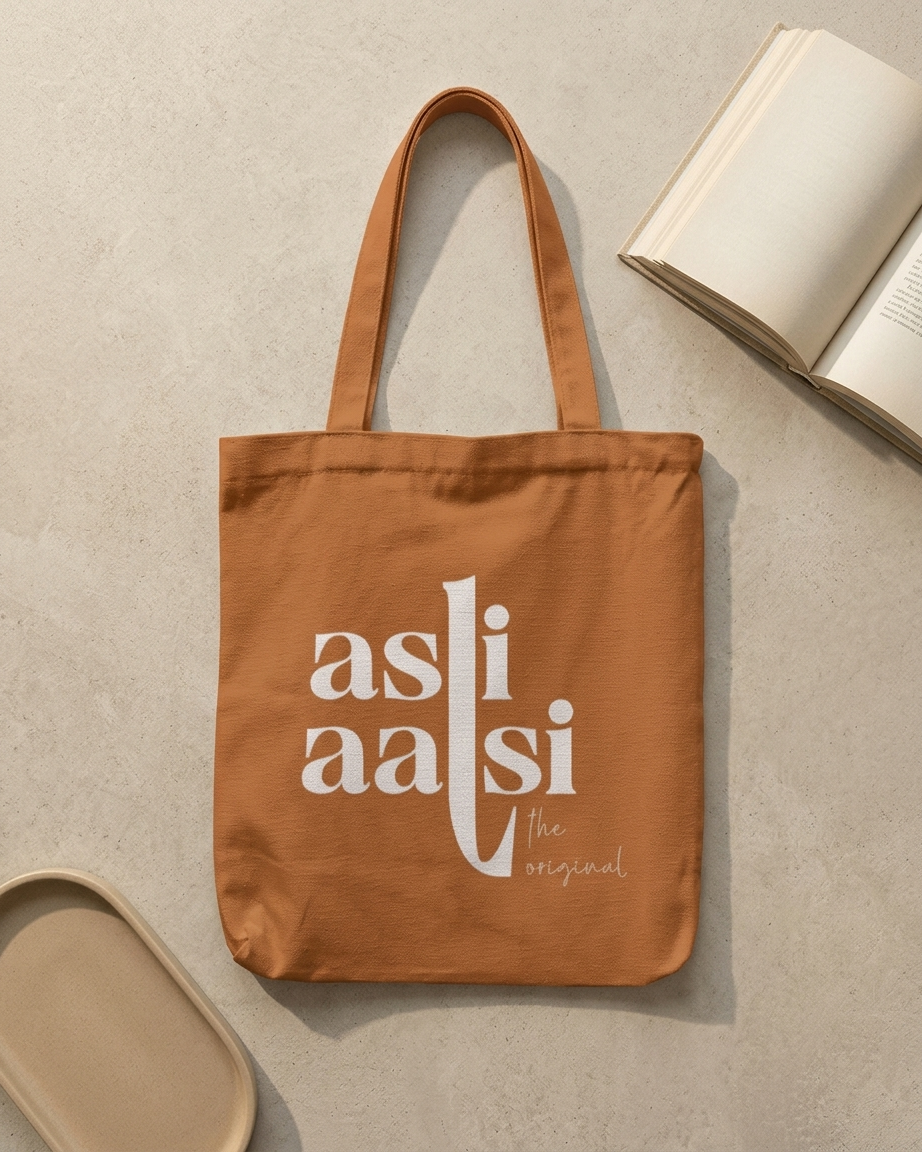 Asli Aalsi Khaki Tote Bag Zipper