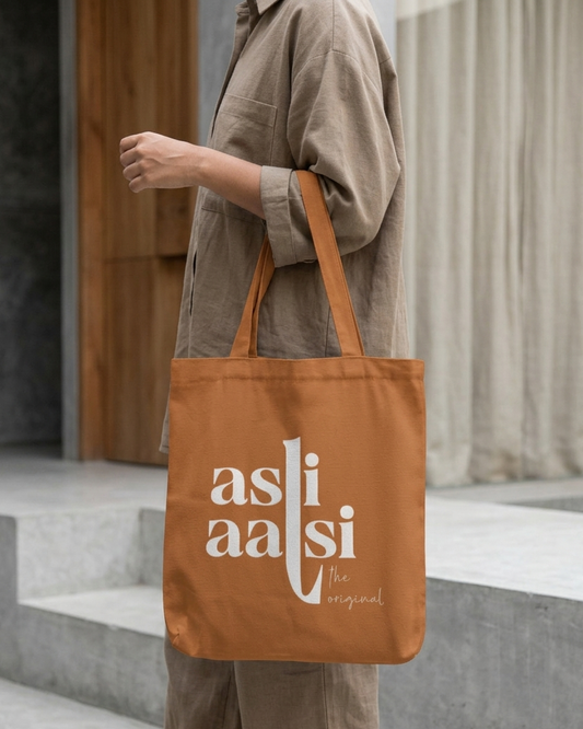 Asli Aalsi Khaki Tote Bag Zipper